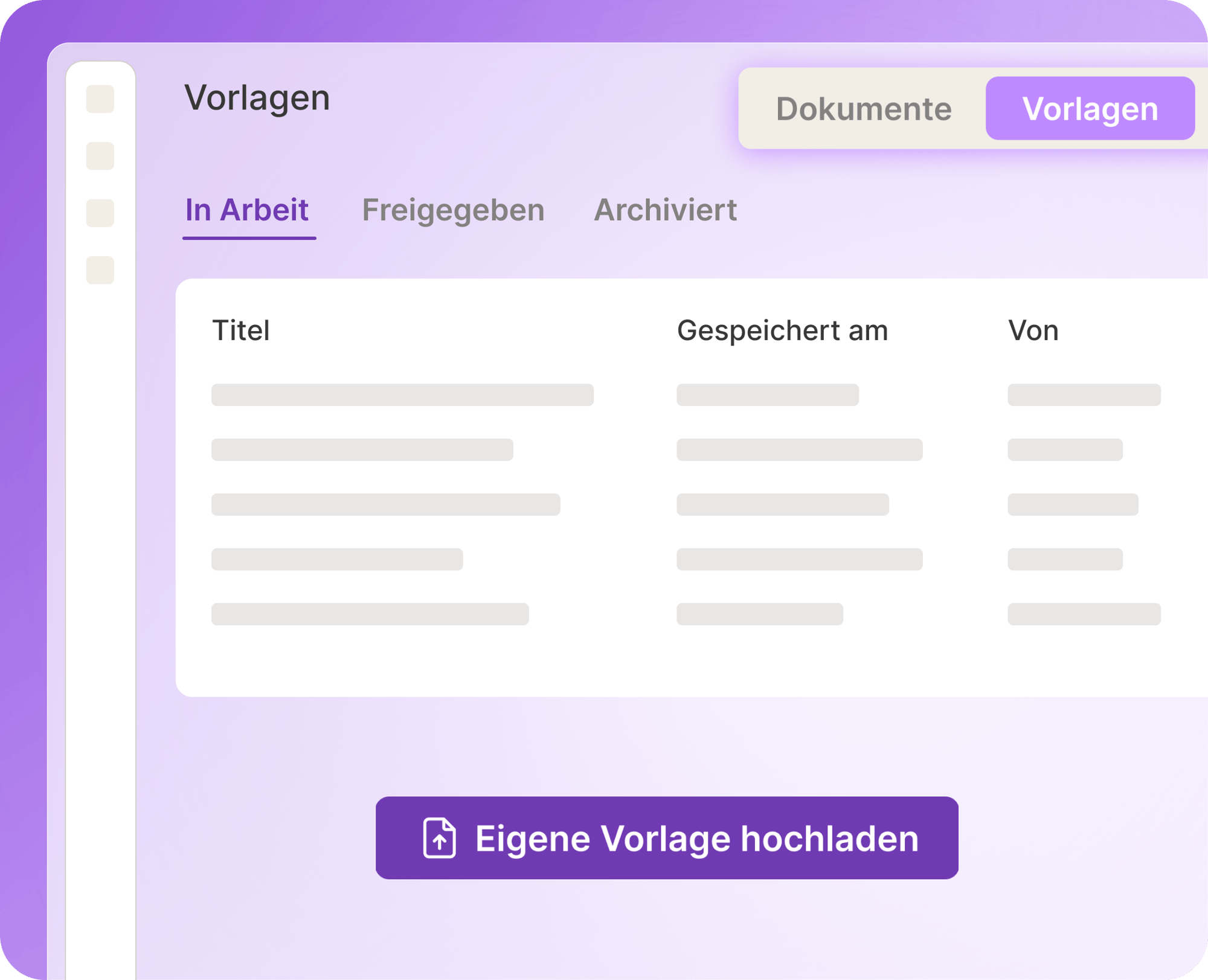Vorlagen hochladen